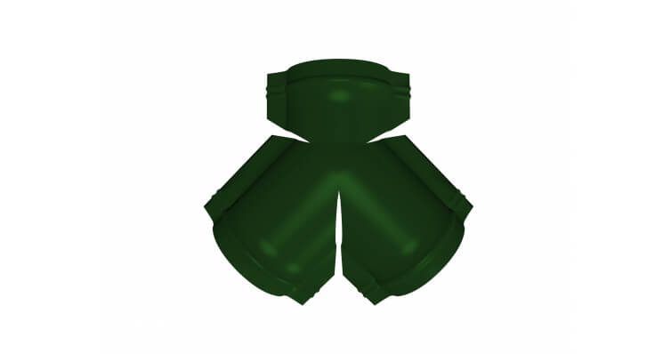 Тройник Y малого конька полукруглого PE RAL 6002 лиственно-зеленый