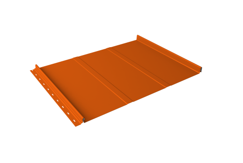 Кликфальц Line Grand Line 0.45 PE с пленкой на замках RAL 2004 оранжевый