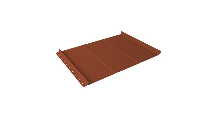 Кликфальц Line Grand Line 0.45 PE с пленкой на замках RAL 8004 терракота