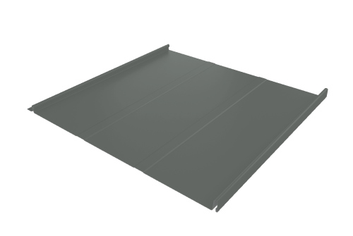 Фальц двойной стоячий Line Grand Line 0,45 PE с пленкой на замках RAL 7005 мышино-серый