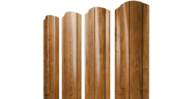 Штакетник Круглый фигурный 0,45 Print Elite Golden Wood TwinColor