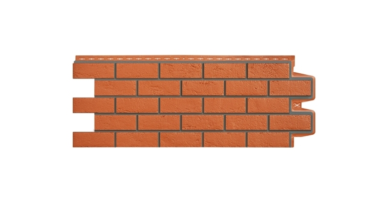 Фасадная панель GL Состаренный кирпич Design терракотовый со швом RAL 7006