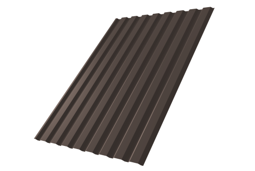 Профнастил С20А 0,5 PurLite Мatt RR 32 темно-коричневый