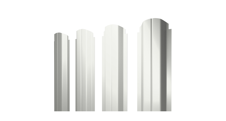 Штакетник П-образный А фигурный 0,4 PE RAL 9003 сигнальный белый