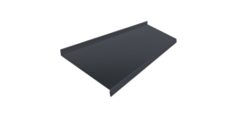 Отлив простой 250 0,5 Satin с пленкой RAL 7024 мокрый асфальт (2м)