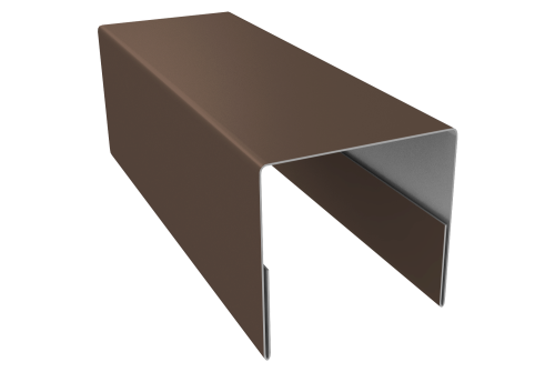 Планка П-образная заборная 17 PE с пленкой RAL 8017 шоколад (2м)