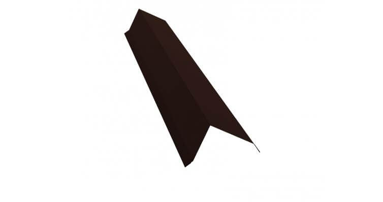 Планка торцевая 80х100 0,5 GreenCoat Pural BT с пленкой RR 887 шоколадно-коричневый (RAL 8017 шоколад) (2м)