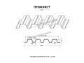 Профнастил Н75 x 750 B ПЭ 01 RAL 7004 0,7 мм