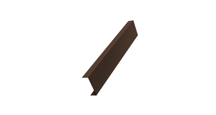 Декоративная накладка на столб универсальная угловая 80х80 для забора жалюзи 0,45 PE-Double RAL 8017 шоколад (2м)