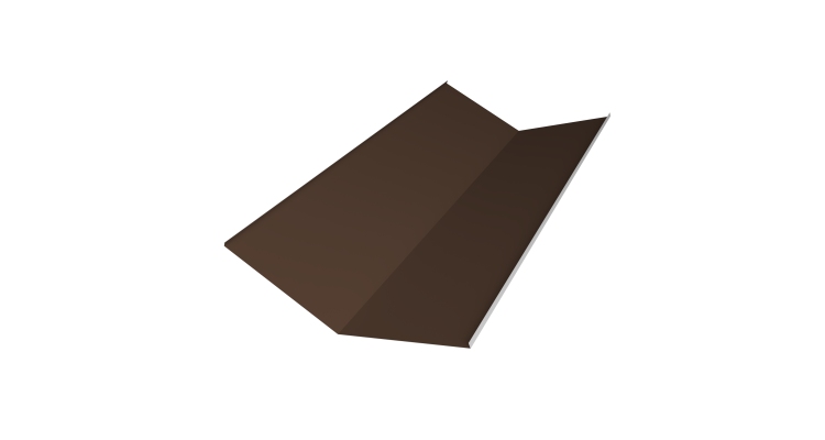 Планка ендовы нижней 300х300 0,5 Satin с пленкой RAL 8017 шоколад (2м)