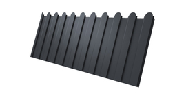 Профнастил С8A фигурный 0,4 PE-Matt-Double RAL 7024 мокрый асфальт