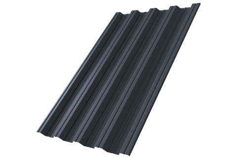 Профнастил НС44 0,5 Satin RAL 7024 мокрый асфальт