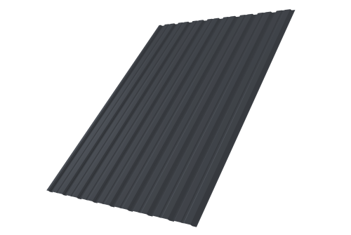 Профнастил С10B 0.5 Satin с пленкой RAL 7024 мокрый асфальт