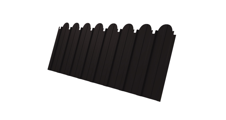 Профнастил C10A фигурный 0.5 Drap RAL 9005 черный