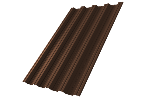 Профнастил НС44 Grand Line 0,5 Drap RAL 8017 шоколад