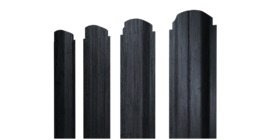 Штакетник П-образный А фигурный 0,45 Print Premium Grey Wood TwinColor