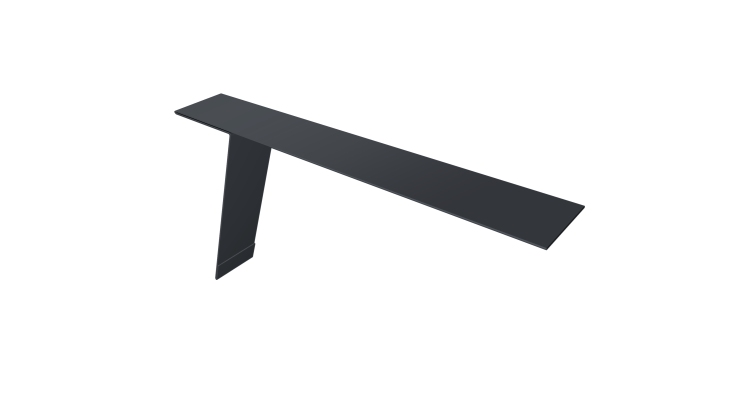 Планка карнизная фальц Grand Line 130х80 0,45 Drap TwinColor RAL 7024 мокрый асфальт (2м)