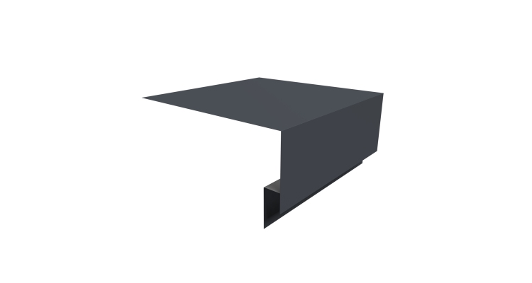 Планка околооконная сложная Блок-хаус new 200х75х27 0,5 Satin с пленкой RAL 7024 мокрый асфальт (2м)