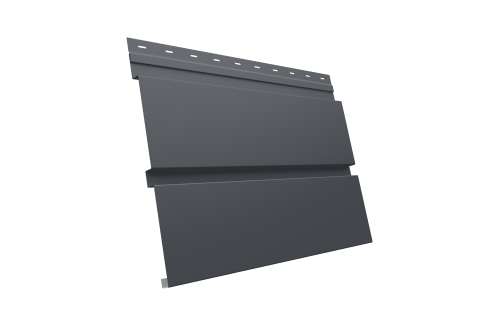 Софит металлический Квадро Брус без перфорации 0,45 PE с пленкой RAL 7024 мокрый асфальт