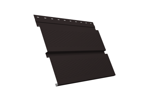 Софит металлический Квадро Брус с перфорацией 0,45 PE с пленкой RAL 9005 черный