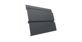 Софит металлический Квадро Брус без перфорации 0,45 Drap TR с пленкой RAL 7024 мокрый асфальт