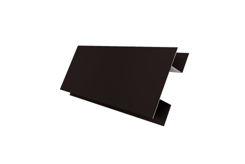 Планка H-образная Экобрус 0,5 Satin Matt RAL 9005 черный (3м)