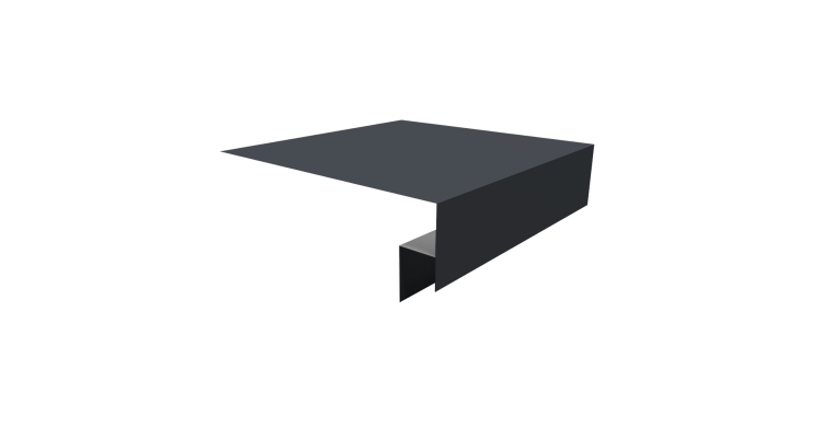 Планка околооконная сложная Экобрус Grand Line 200х50х25 0,5 Drap RAL 7024 мокрый асфальт (3м)