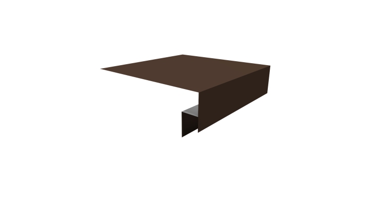 Планка околооконная сложная Экобрус Grand Line 250х50х25 0,45 Drap TR RAL 8017 шоколад (3м)