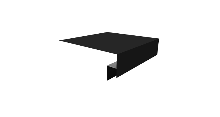 Планка околооконная сложная Экобрус Grand Line 250х50х25 0,5 Drap RAL 9005 черный (3м)