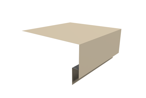 Планка околооконная сложная Экобрус Grand Line 250х75х25 0,45 PE с пленкой RAL 1015 светлая слоновая кость (2м)