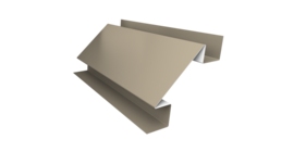 Угол внутренний сложный 75мм 0,5 Satin с пленкой RAL 1015 светлая слоновая кость (3м)