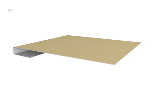 Планка завершающая 0,45 PE с пленкой RAL 1014 слоновая кость (3м)