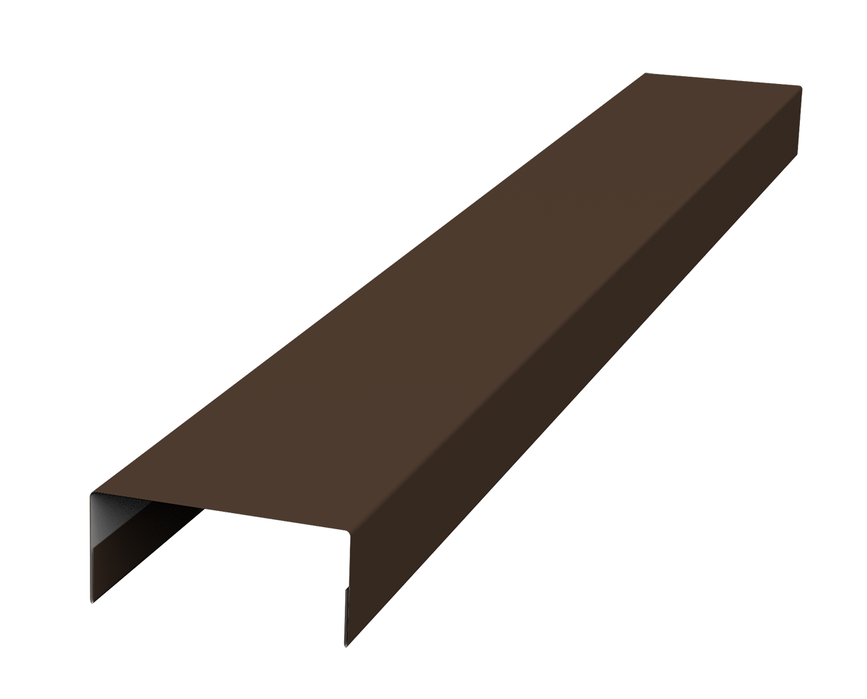 Ламель лицевая 125 забора жалюзи Texas стартовая/финишная для калиток и ворот 0.45 Drap-double TX RAL 8017 шоколад