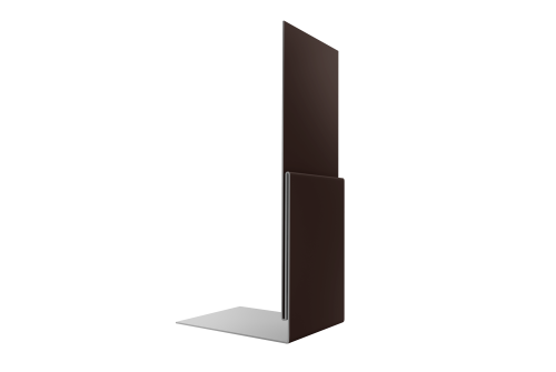 Планка приемная оконная 0,45 PE с пленкой RAL 8017 шоколад (2м)