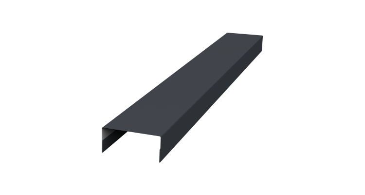 Крышка 30х15 жалюзи Texas 0,7 PE RAL 7024 мокрый асфальт (3м)