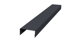 Крышка 45х20 жалюзи Texas 0,45 Drap-double TX RAL 7024 мокрый асфальт (3м)