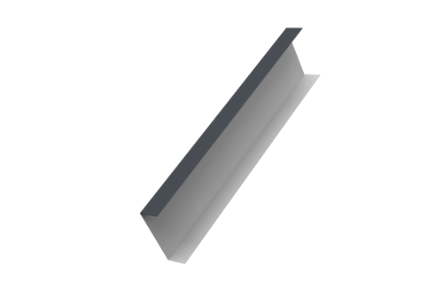 Декоративная накладка на столб универсальная 60х60 для забора жалюзи 0,45 PE RAL 7024 мокрый асфальт (2м)