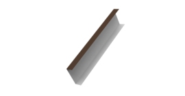 Декоративная накладка на столб универсальная 60х60 для забора жалюзи 0,7 PE RAL 8017 шоколад (2м)