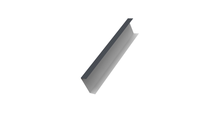 Декоративная накладка на столб универсальная 60х60 для забора жалюзи 0,5 PurLite Matt RAL 7024 мокрый асфальт (2,5м)