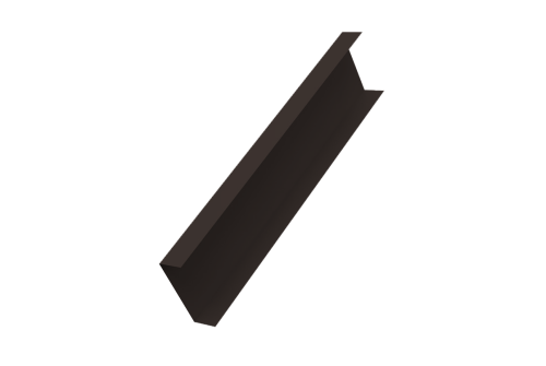 Декоративная накладка на столб универсальная 62х55 для забора жалюзи 0,45 PE-Double RR 32 темно-коричневый (1,8м)