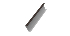 Декоративная накладка на столб универсальная 62х55 для забора жалюзи 0,5 Satin RR 32 темно-коричневый (1,8м)