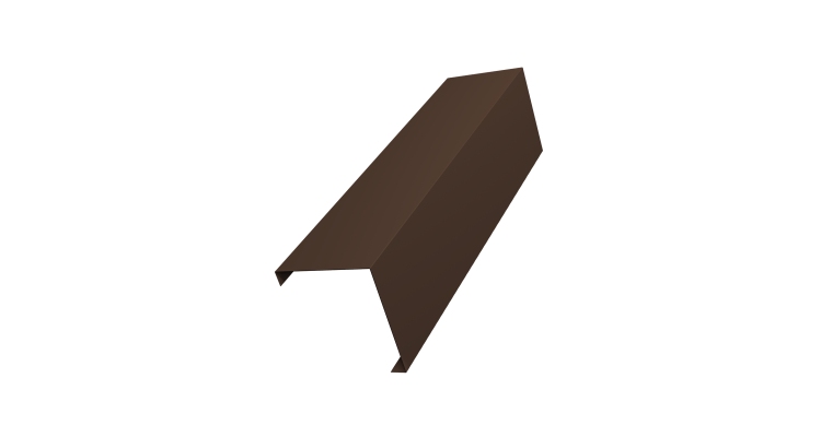 Декоративная накладка на столб универсальная угловая 60х60 для забора жалюзи 0,5 Atlas X RAL 8017 шоколад (3м)