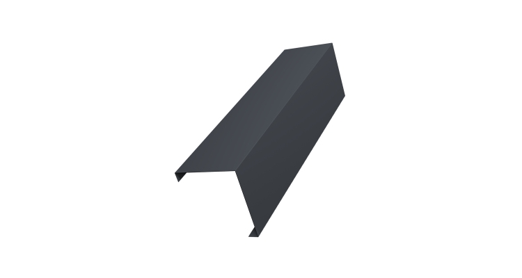 Декоративная накладка на столб универсальная угловая 80х80 для забора жалюзи 0,5 Atlas X RAL 7024 мокрый асфальт (2м)