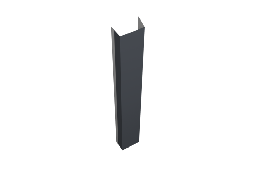 Крепежная планка нижняя Texas 0,45 PE RAL 7024 мокрый асфальт (2,5м)