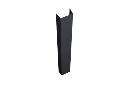 Крепежная планка нижняя Texas 0,45 Drap-double TX RAL 7024 мокрый асфальт (1,8м)