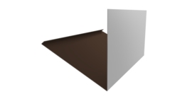 Планка примыкание верхнее к трубе фальц 0,45 Drap ST RAL 8017 шоколад (2м)