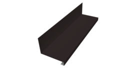 Планка примыкание нижнее к трубе для Кликфальц Pro 0,45 Drap RAL 9005 черный (2м)