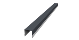 Планка вертикальная обратная для забора жалюзи Palermo 0,5 Velur X RAL 7024 мокрый асфальт (1,8м)