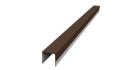 Планка вертикальная обратная для забора жалюзи Palermo 0,5 Rooftop Бархат RAL 8017 шоколад (1,8м)