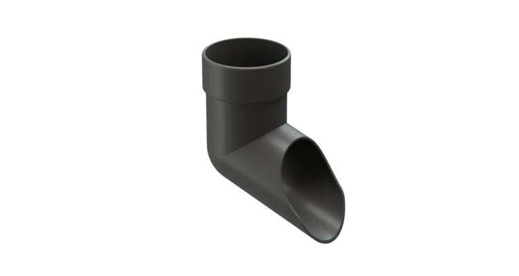 Наконечник для водосточной трубы LUX, графит